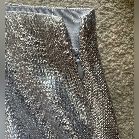 Club Monaco Skirt Soft Metallic Silver BNWT - Picture 7 of 11